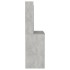 Tocador de maquillaje luces LED MDF gris hormigón 100x40x135