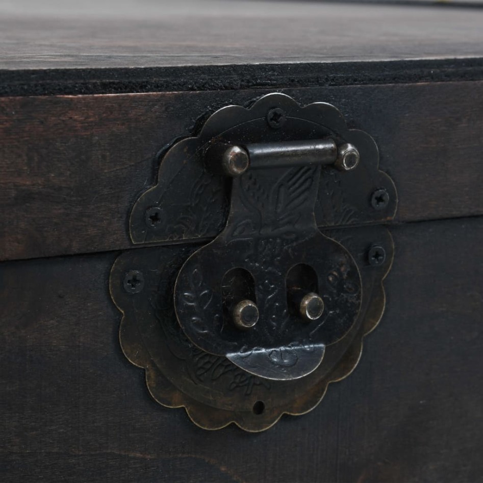 Mesita de centro de madera maciza estilo vintage 120x55x35