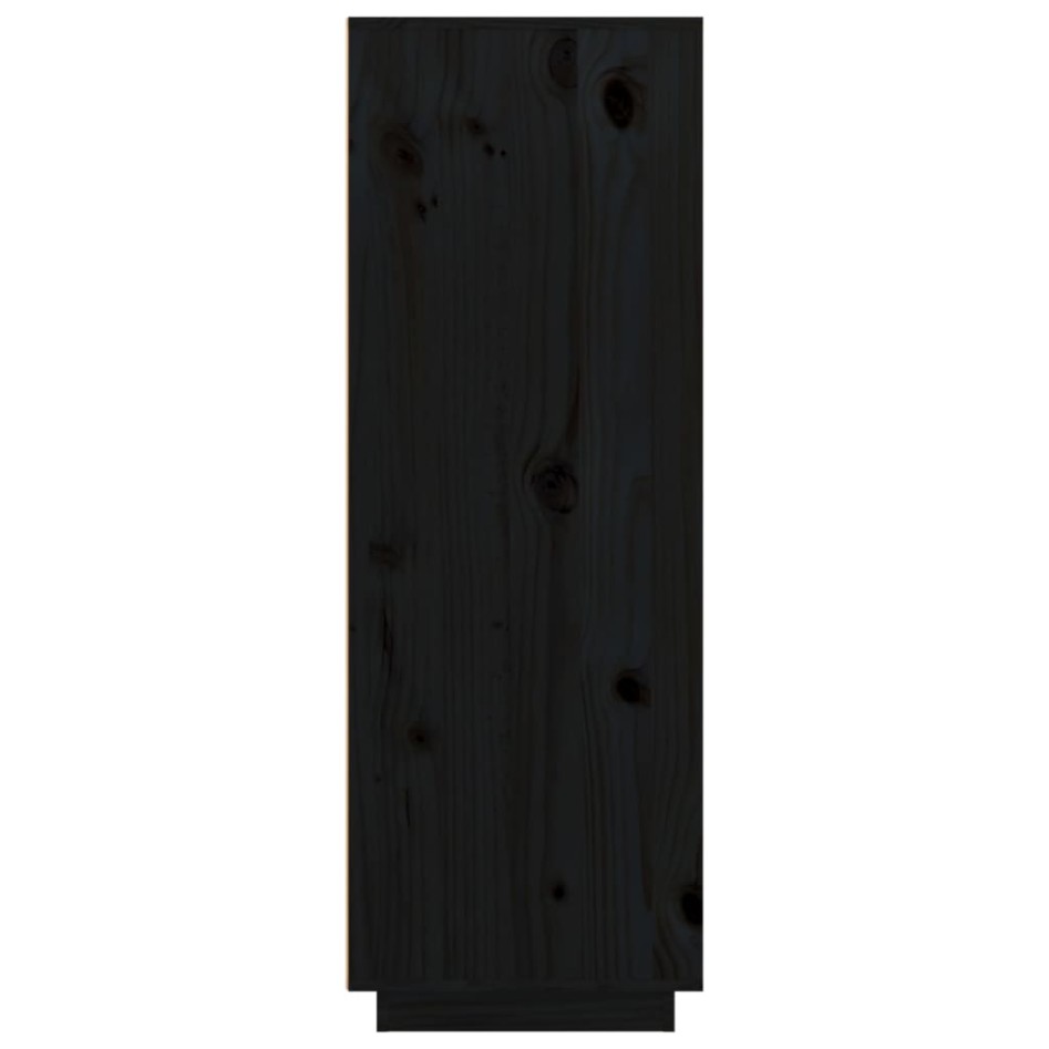 Aparador alto de madera maciza de pino negro 89x40x116,5