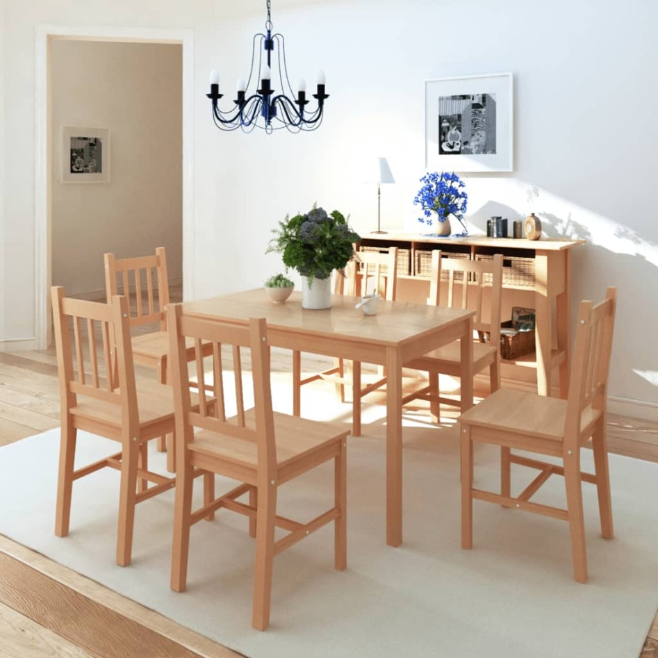 Conjunto de comedor 7 piezas madera de