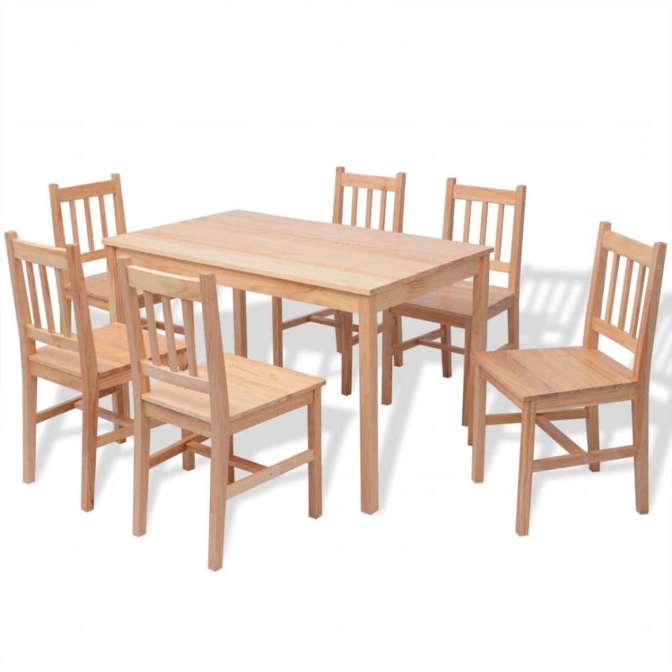 Conjunto de comedor 7 piezas madera de