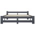 Estructura de cama madera maciza de pino gris oscuro 120x200