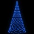 Árbol de Navidad en asta de bandera 3000 LED azul 800