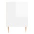 Mueble de TV madera contrachapada blanco brillo 150x30x44,5