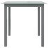 Mesa de jardín de aluminio y vidrio gris claro 80x80x74