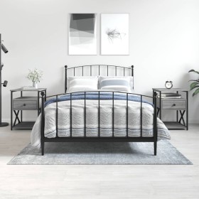 Mesitas noche 2 uds madera ingeniería gris Sonoma 40x42x55