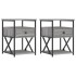 Mesitas noche 2 uds madera ingeniería gris Sonoma 40x42x55