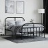 Estructura de cama cabecero y estribo metal negro 120x200