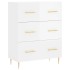 Aparador de madera contrachapada blanco brillante 69,5x34x90