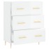 Aparador de madera contrachapada blanco brillante 69,5x34x90