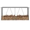 Casetilla leña acero galvanizado gris antracita 330x84x152 cm