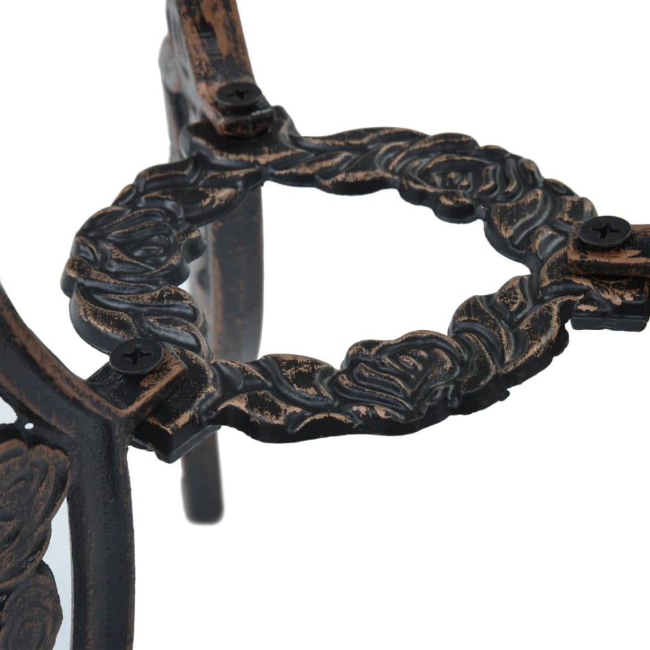 Mesa y sillas bistró de jardín 3 piezas aluminio