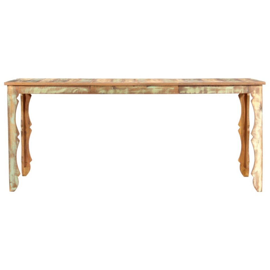 Mesa de comedor de madera maciza reciclada 180x90x76