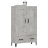 Aparador de madera contrachapada gris hormigón 70x31x115