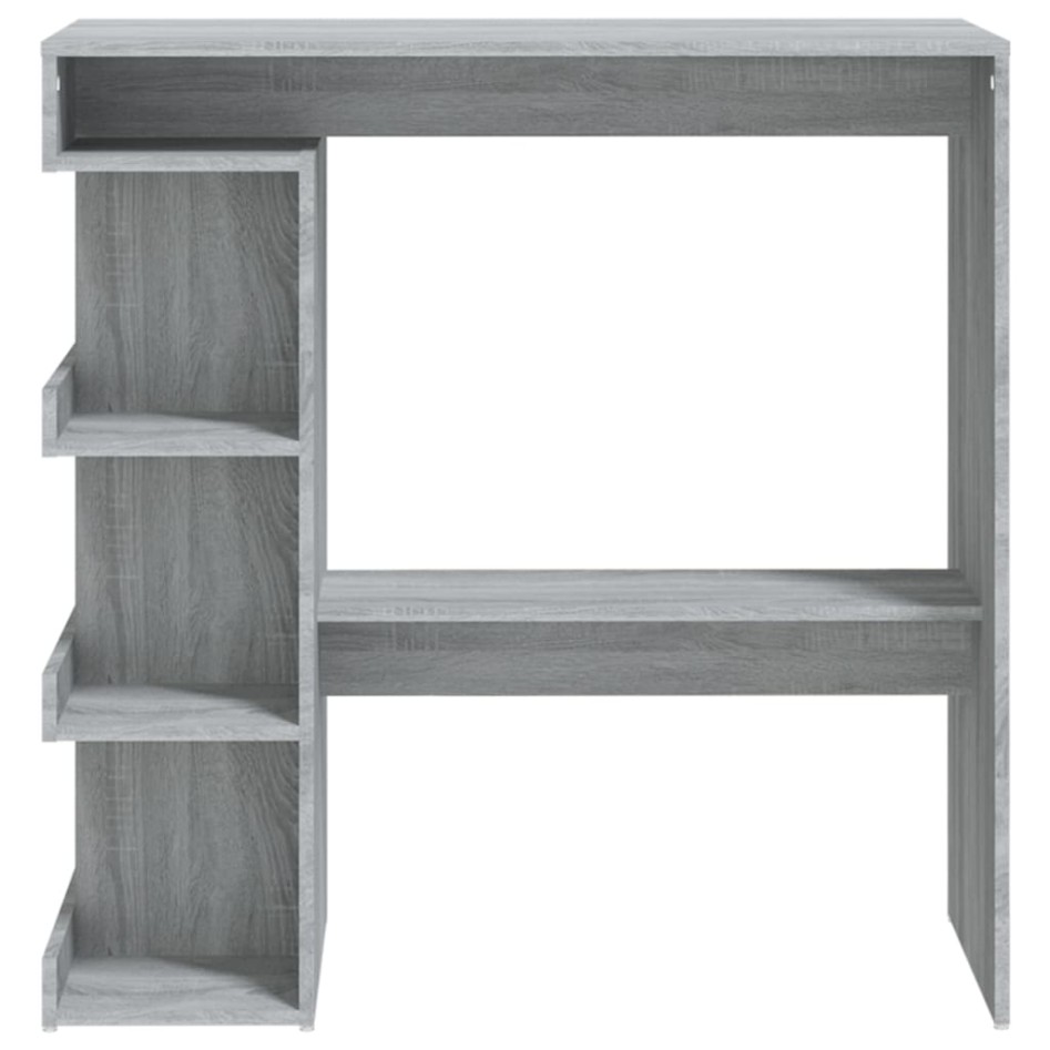 Mesa bar estante almacenaje gris Sonoma 100x50x101,5