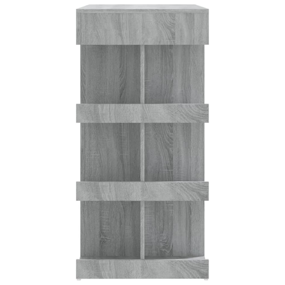 Mesa bar estante almacenaje gris Sonoma 100x50x101,5