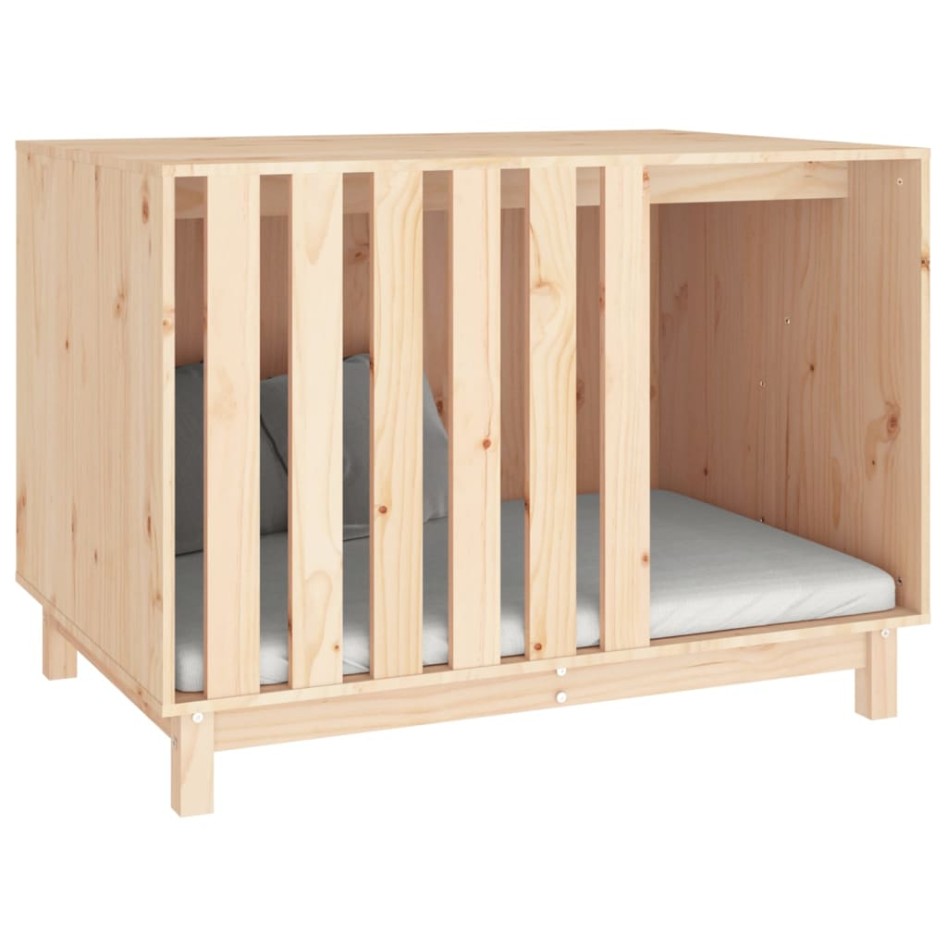 Caseta para perros madera maciza de pino 100x70x72