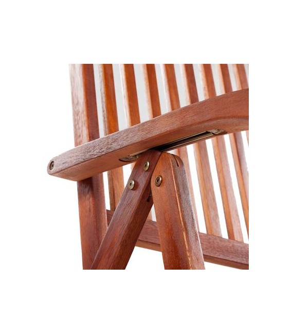 Pack de 2 sillas plegables de jardín, madera maciza acacia marrón, modelo Acasil