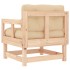 Sillones de jardín con cojines 2 uds madera maciza de
