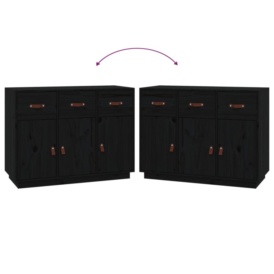 Aparador madera maciza de pino negro 100x40x75