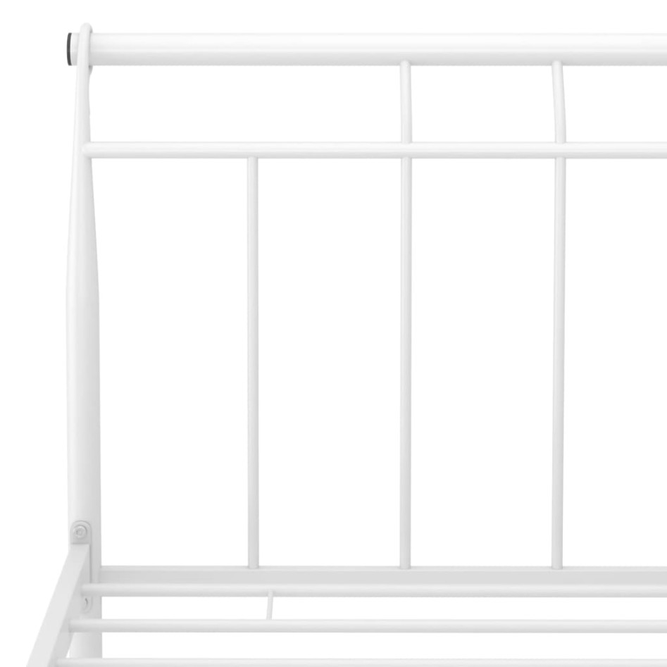 Estructura de cama de metal blanco 90x200