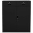 Armario de oficina de acero negro 90x40x102