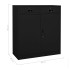 Armario de oficina de acero negro 90x40x102