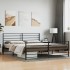 Estructura de cama cabecero y estribo metal negro 200x200