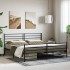 Estructura de cama cabecero y estribo metal negro 200x200