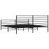 Estructura de cama cabecero y estribo metal negro 200x200