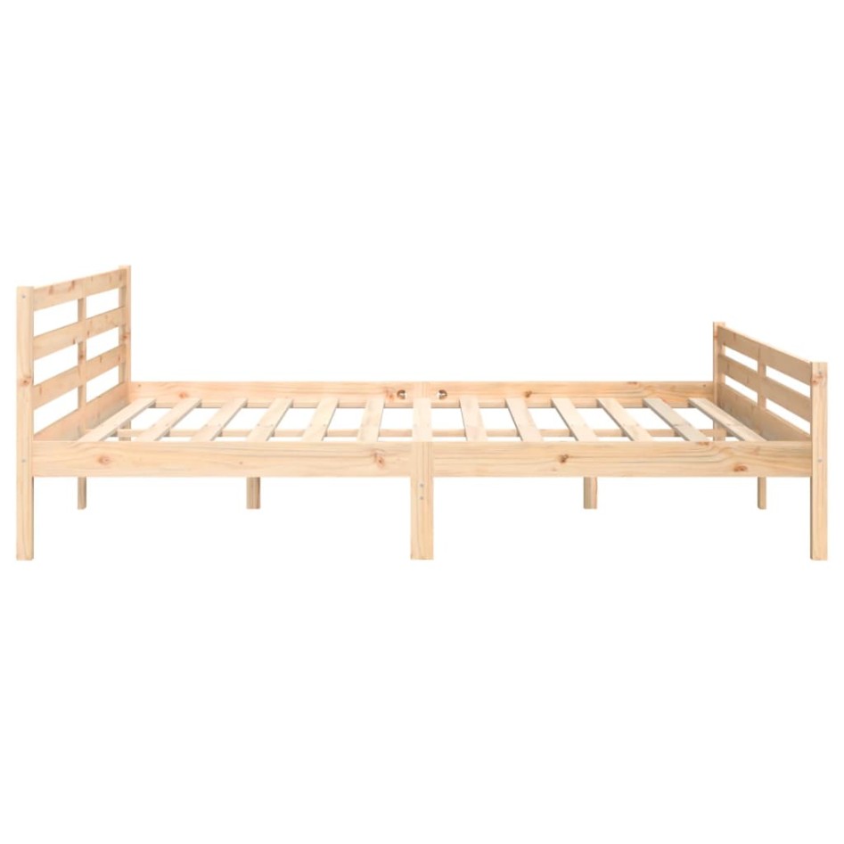 Estructura de cama madera maciza 200x200