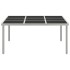 Mesa de comedor de jardín acero y vidrio 170x170x74,5