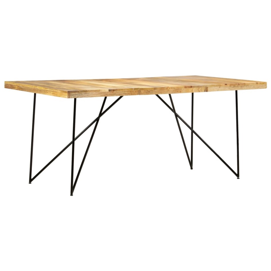 Mesa de comedor de madera maciza de mango 180x90x76