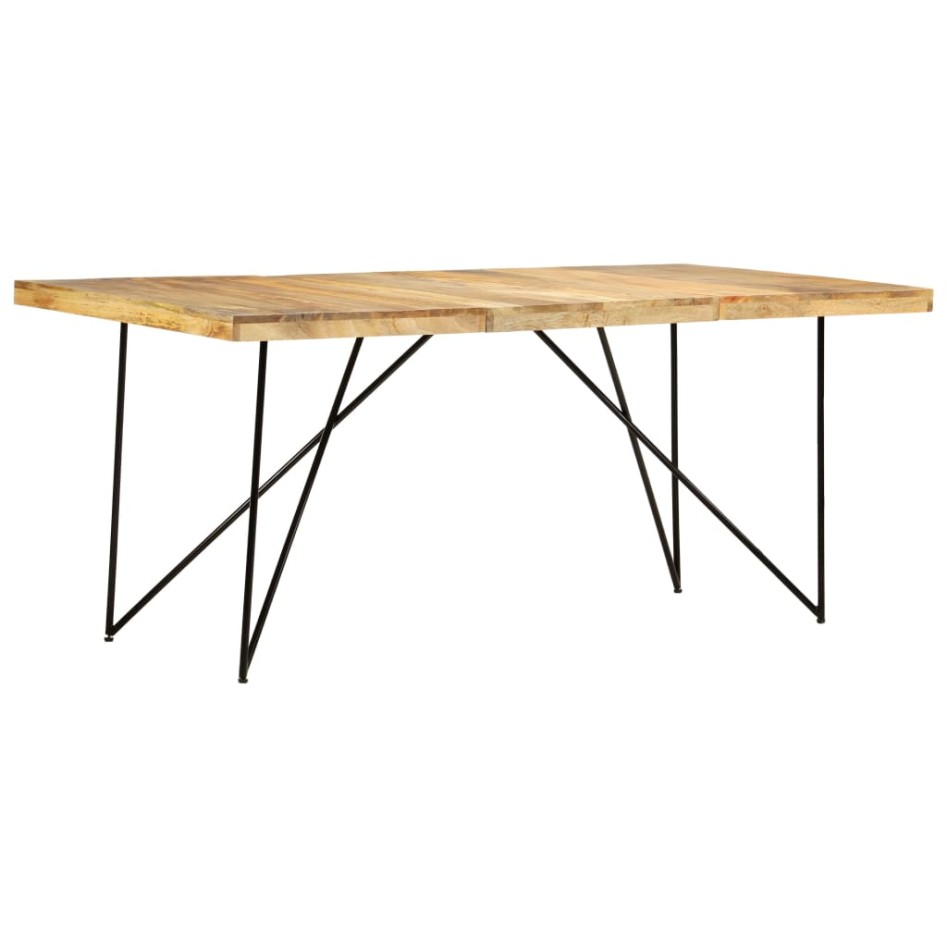 Mesa de comedor de madera maciza de mango 180x90x76