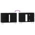 Mueble de baño madera de ingeniería negro 80x33x60