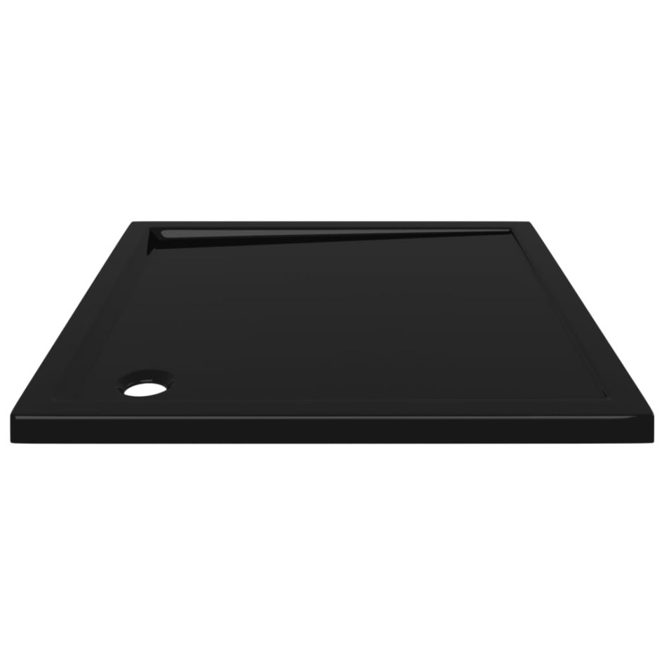 Plato de ducha cuadrado de ABS negro 80x80