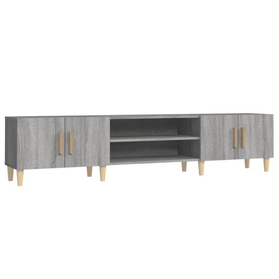 Mueble para TV madera contrachapada gris Sonoma 180x31,5x40