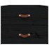 Mesitas de noche de pared 2 uds negro 50x36x40