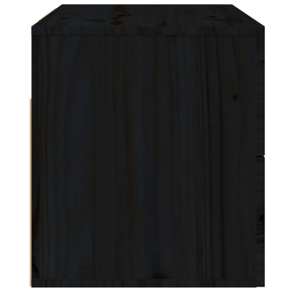 Mesitas de noche de pared 2 uds negro 50x36x40