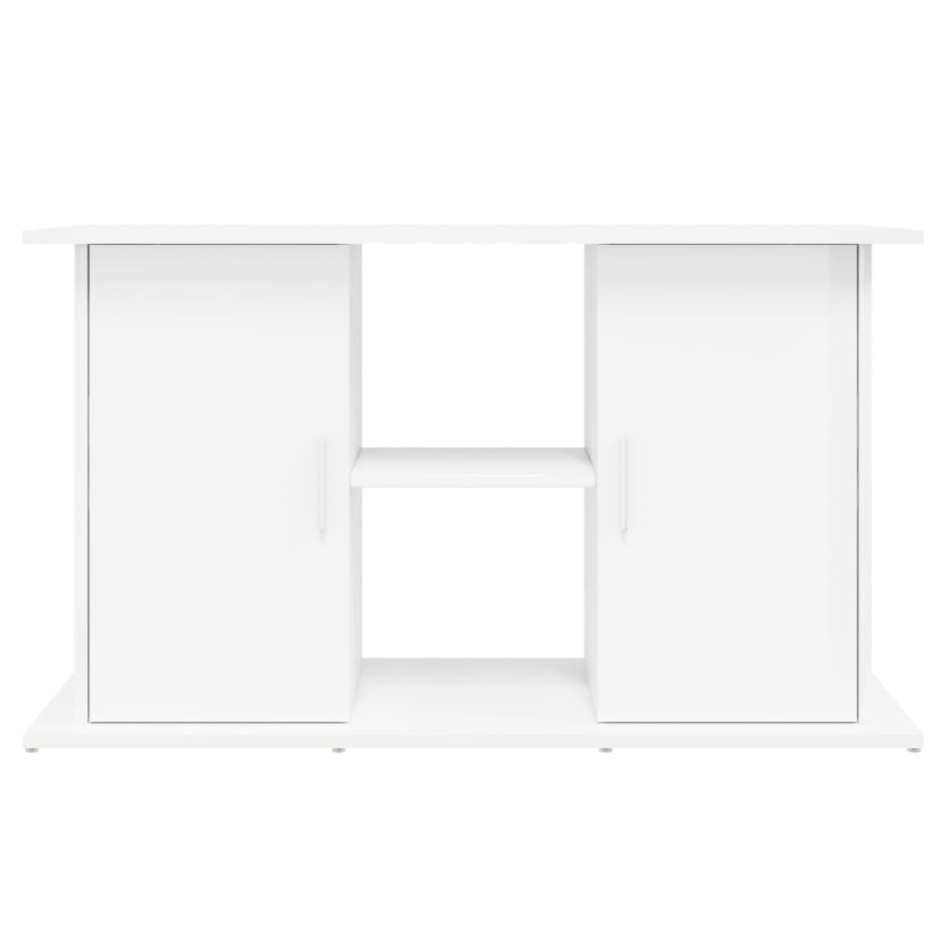 Soporte de acuario madera ingeniería blanco brillo 101x41x58