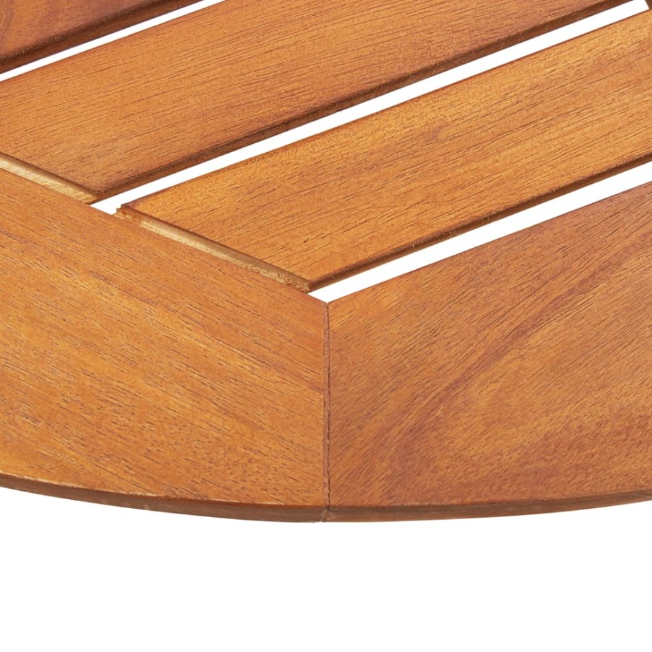 Mesa plegable de jardín de madera maciza de acacia 90x75