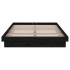 Estructura de cama madera maciza negra 120x190