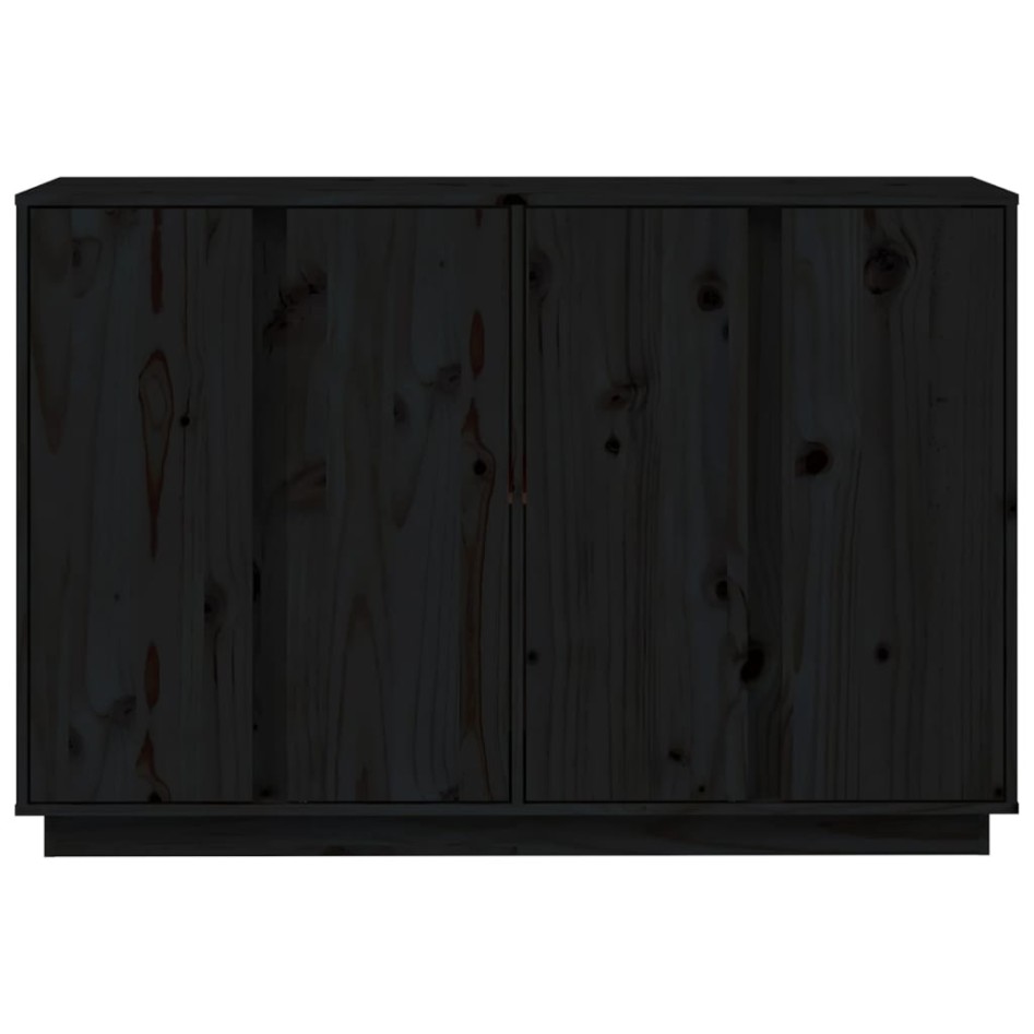 Aparador de madera maciza de pino negro 120x35x80
