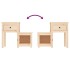 Mesitas de noche 2 uds madera maciza de pino 79,5x38x65,5