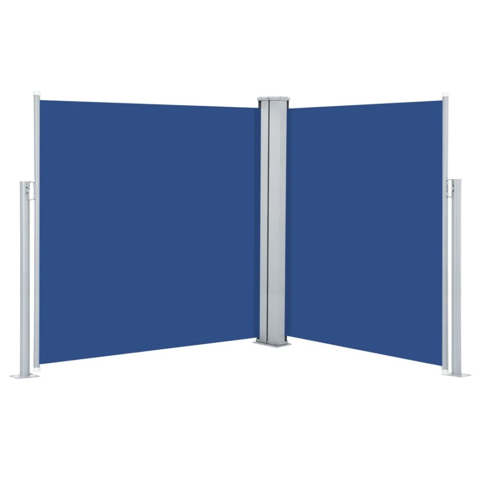 Toldo lateral retráctil azul 140x600