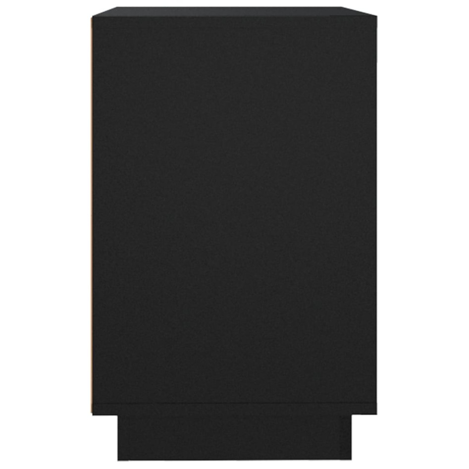 Aparador de madera contrachapada negro 102x35x60