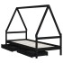 Estructura de cama niños con cajones madera pino negro