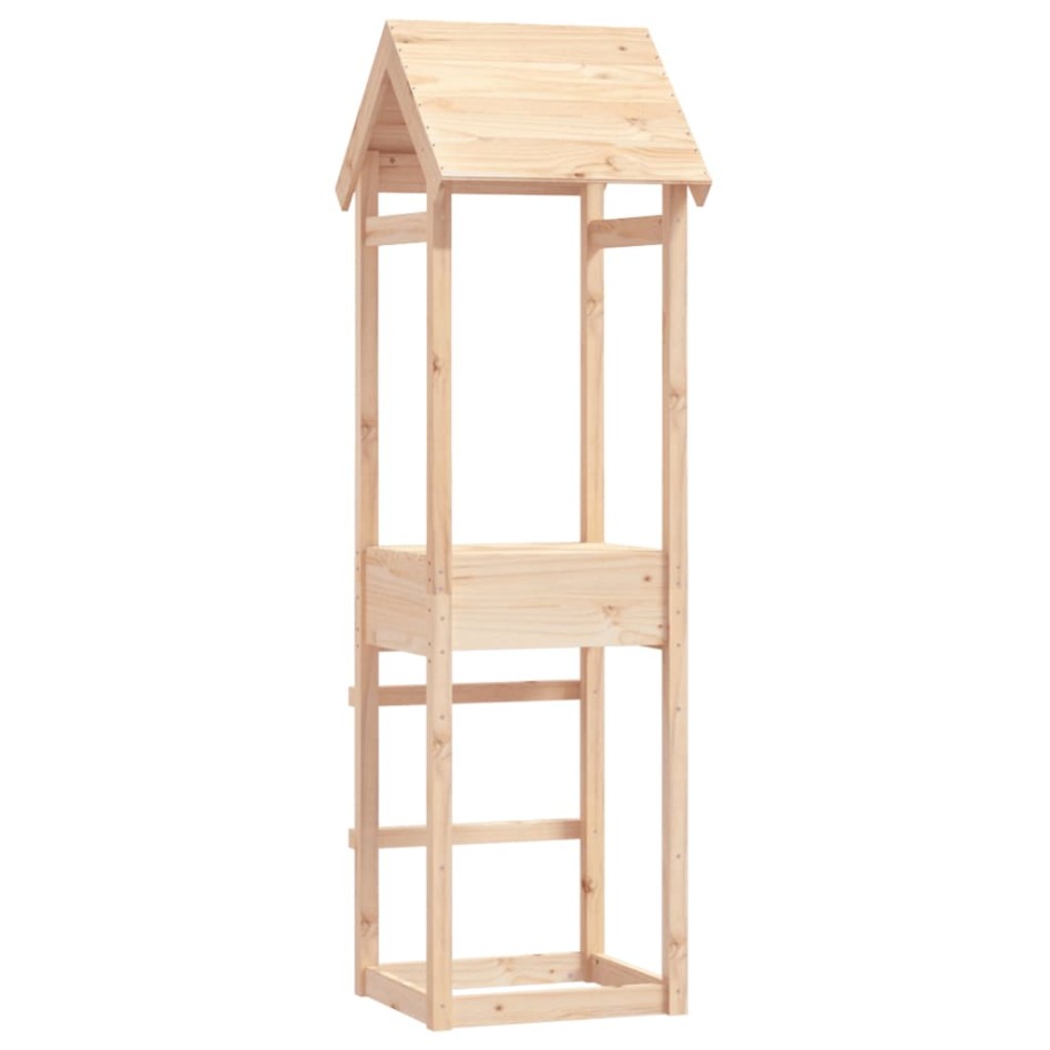 Torre de juegos madera maciza de pino 53x46,5x194