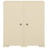 Armario de plástico diseño madera blanco angora 79x43x85,5