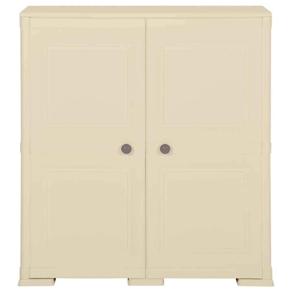 Armario de plástico diseño madera blanco angora 79x43x85,5